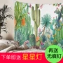 INS Bắc Âu Green Cactus Tapestry Trang trí tường Vải Đầu giường Live Nền vải Khăn trải bàn thảm trang trí sofa