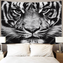 Tiger Lion Animal Wall cloth Nordic ins decorative background cloth tapestry bedside bedroom Net Red live broadcast curtain