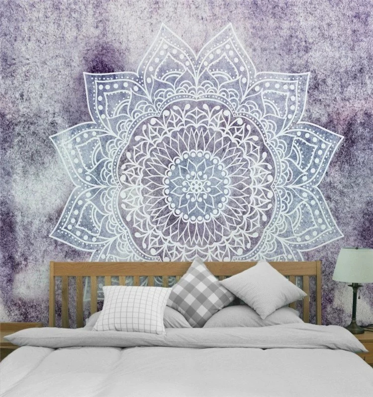 Ấn Độ Mandala Tapestry Trang trí tường Treo Khăn trải bàn Nền vải Bao gồm màn cửa Treo rèm cửa