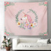 INS Bắc Âu Unicorn Net Red Wall Trang trí tấm thảm Đầu giường Phòng ngủ Nền vải Khăn trải bàn Vách ngăn thảm treo tường cute Tapestry