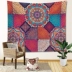 Mandala Ấn Độ đầu giường tường trang trí hình học trang trí tường tấm thảm tấm khăn trải bàn vải nền rèm treo rèm