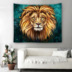 Xuất khẩu Lion Lion Trang trí tường Treo Vải sống Nền vải Phòng khách Phòng ngủ Tường Tấm thảm Phân vùng Khăn trải bàn 	thảm treo tường dạ quang Tapestry
