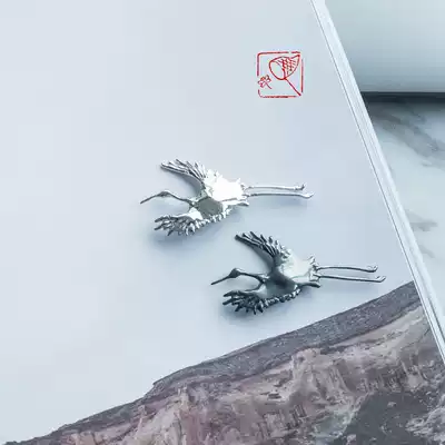 {crane} sterling silver brooch