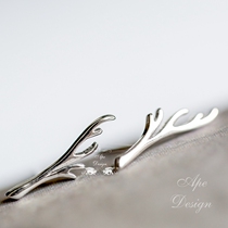 {Antlers}925 Silver elk horn earrings