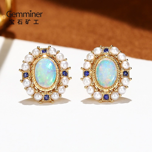 宝石矿工 Золотая сапфировая подвеска, кольцо, серьги из жемчуга, 18 карат