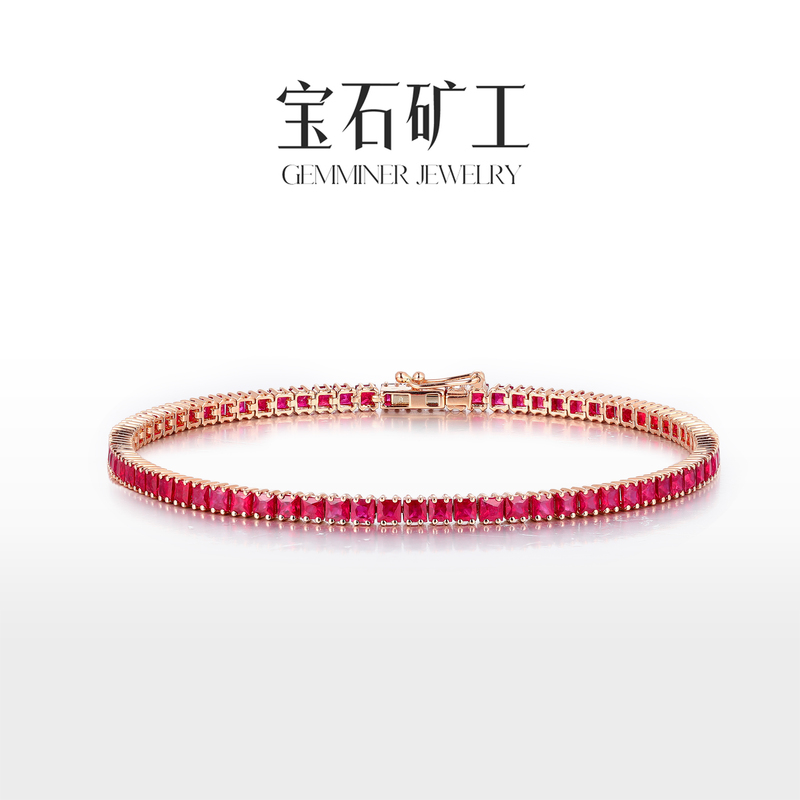 Gemstone Miner 18K Gold Ruby Bracelet Basic Style New Year Red String Jewelry