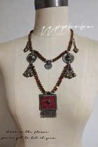 Tribal belly dance Afghan Turkmen necklace vintage retro niche necklace orphan
