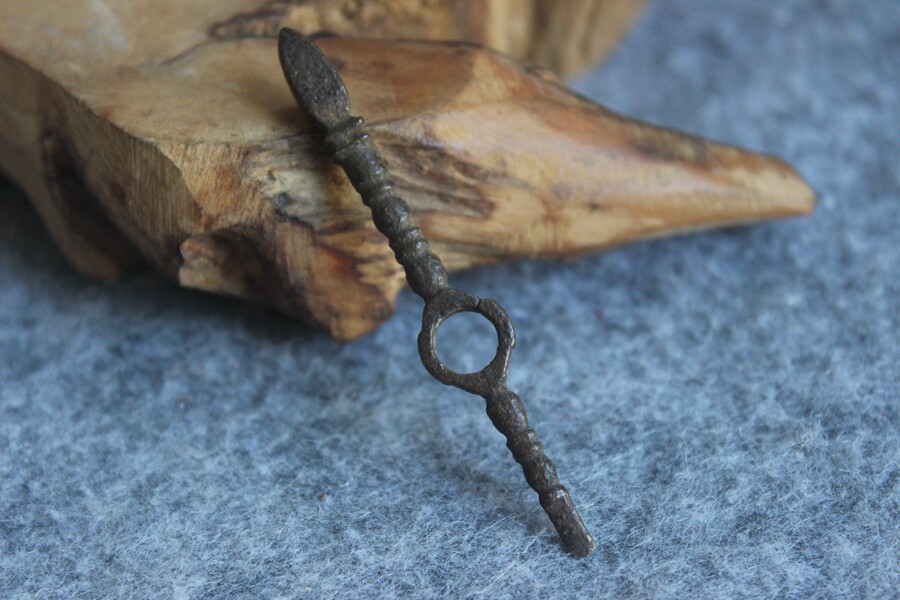 Mindai Geometric Grain Sculptures Hollowed-out Single Tip Copper Hair Accessories Copper Hairpin Hairpin Hairpin 5 7 cm Pack Old ZZ 2162