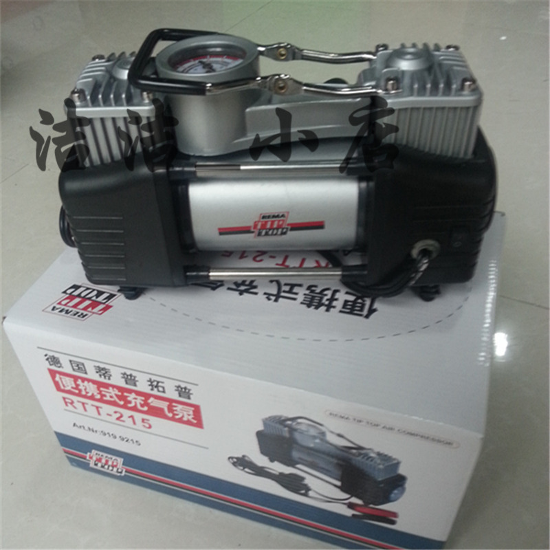 Đức Tipptop bơm khí xe hơi xi lanh đôi áp suất cao 12V xe hơi xách tay SUV bơm lốp - Âm thanh xe hơi / Xe điện tử máy hút bụi xe hơi