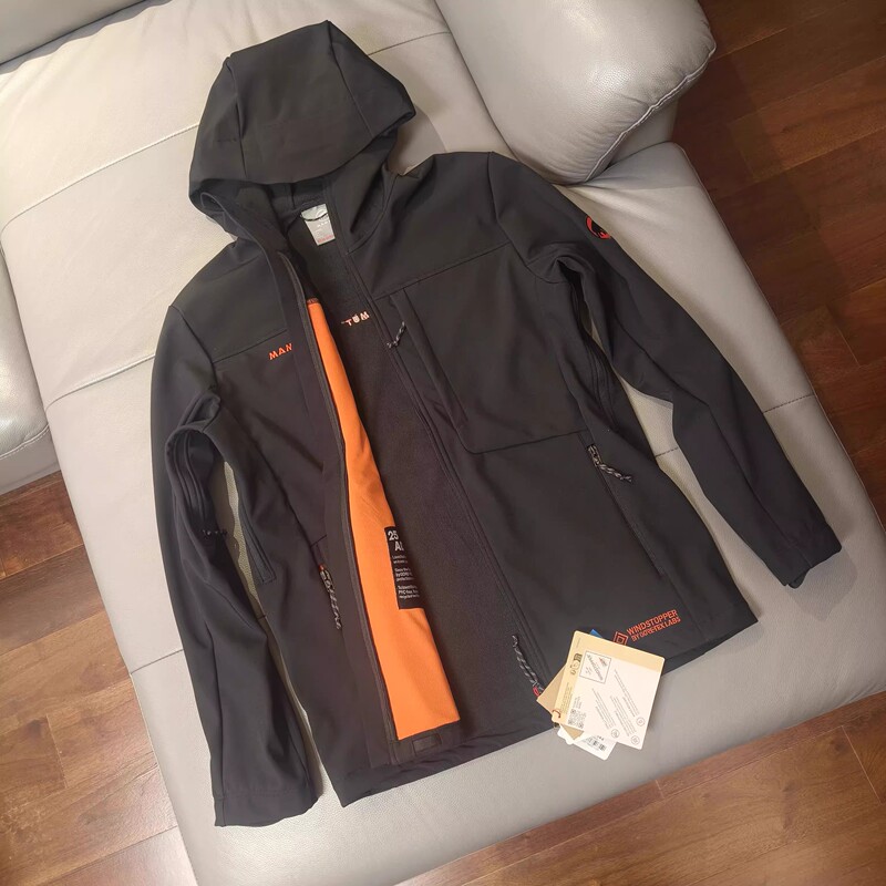 Xiangjia Men's Embroidered Logo Outdoor Windproof Water-Repellent Fleece-Lined Warm Eighth Generation Softshell Jacket Coat Xiangjia Men's Embroidered Logo Outdoor Windproof Water-Repellent Fleece-Lined Warm Eighth Generation Softshell Jacket Coat
