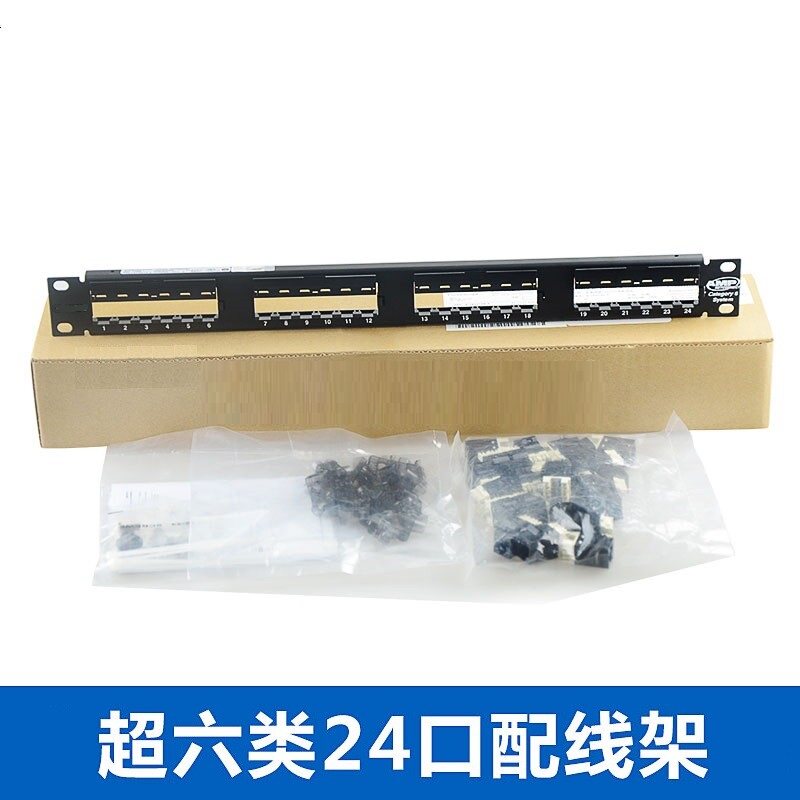 CommScope AMP Amp style Super six 24-port network Gigabit unshielded patch panel Gigabit patch panel