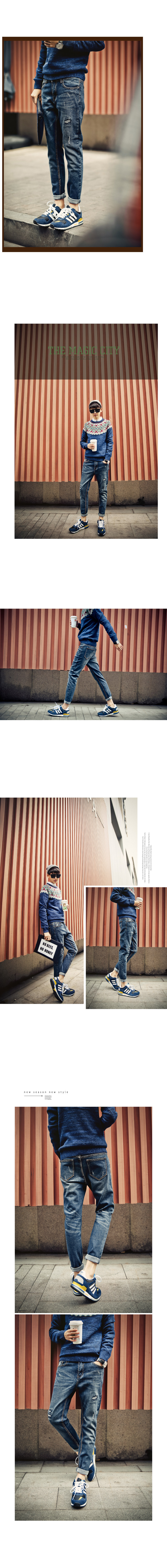 Jeans pour adolescent pieds Slim pour printemps - Ref 1470138 Image 6