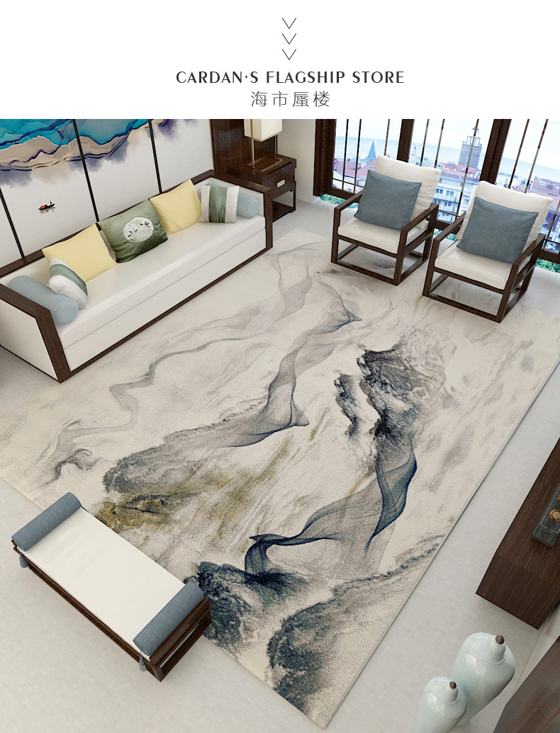 Mới phong cách Trung Quốc phòng khách thảm đơn giản sofa bàn cà phê mat phòng ngủ nghiên cứu nhà hàng nghệ thuật cổ điển mực sơn - Thảm thảm trải sàn phòng ngủ