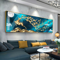 Light and luxurious diamond painting 2021 new full drilling living room Nordic elk deer point sticker drill cross embroidered 5D crystal bedroom scenery