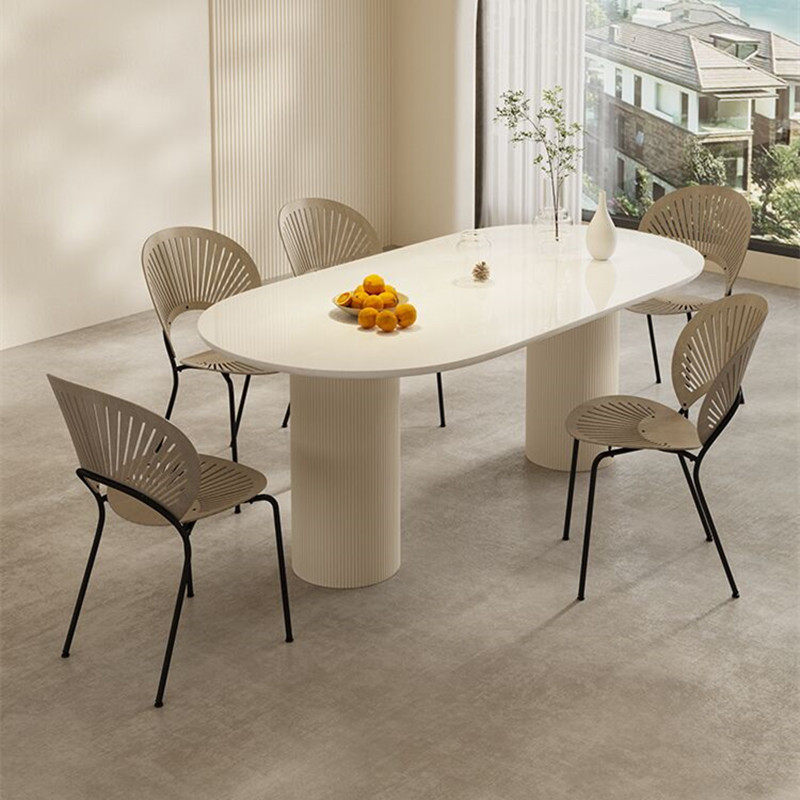 Net Red dining table combination minimalist negotiation table Nordic modern simple light luxury ins table small household