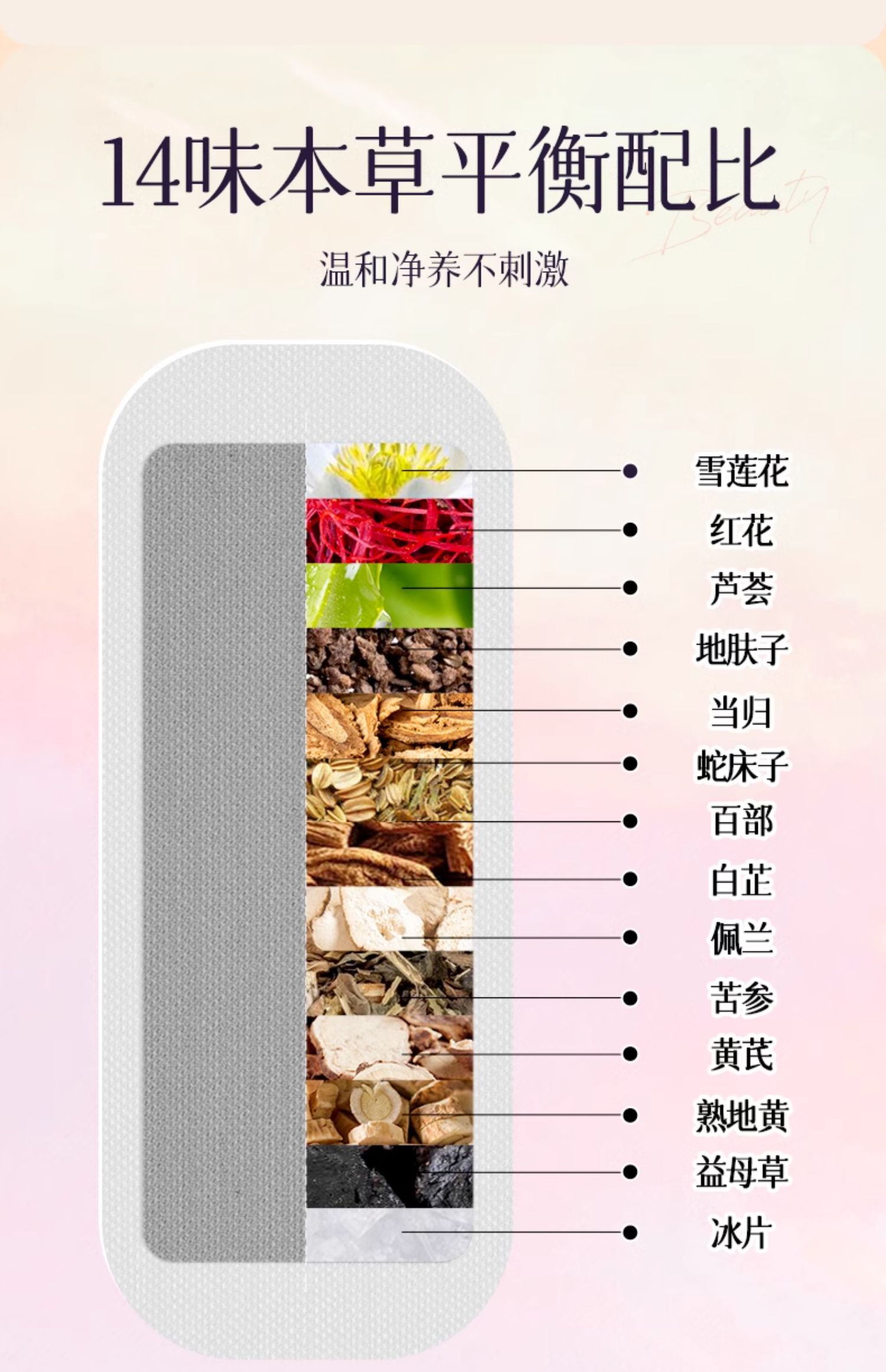 【中国直邮】 妇炎洁 雪莲清芯净养贴  雪莲贴护垫  草本卫生护理垫  中药纯棉抑菌保养贴  2贴*3盒