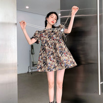 2021 summer new jacquard dress thin design sense niche cute short skirt ins tide miniskirt