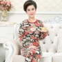 Mẹ tải quần ấm cho phụ nữ mùa thu phục vụ đồ ngủ trung niên dài tay giản dị hai mảnh mùa đông của phụ nữ đầm dự tiệc tuổi trung niên