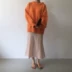 Mùa thu Hàn Quốc phụ nữ lỏng lẻo áo thun dài tay áo len retro màu rắn cổ tròn áo len mohair thoi trang nu 2021 Áo / áo thun