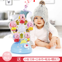Rotating toy turning music piggy toy early education baby fun light music toy 0-6-12 months baby
