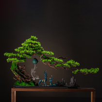 Simulation Yingkesong living room large bonsai ornaments new Chinese green porch office desktop hotel decorations