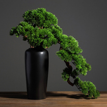 Simulation of welcome pine bonsai green plant decoration new Chinese home living room entrance sales office Model Room soft decoration