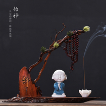 New Chinese Zen ceramic little monk ornaments living room porch home creative decorations modern crafts