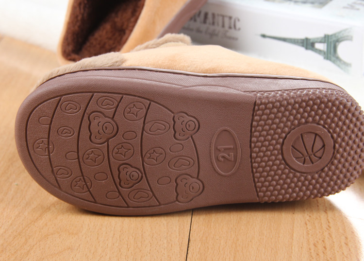 Pantoufles enfants en suède pour hiver - Ref 1007276 Image 20