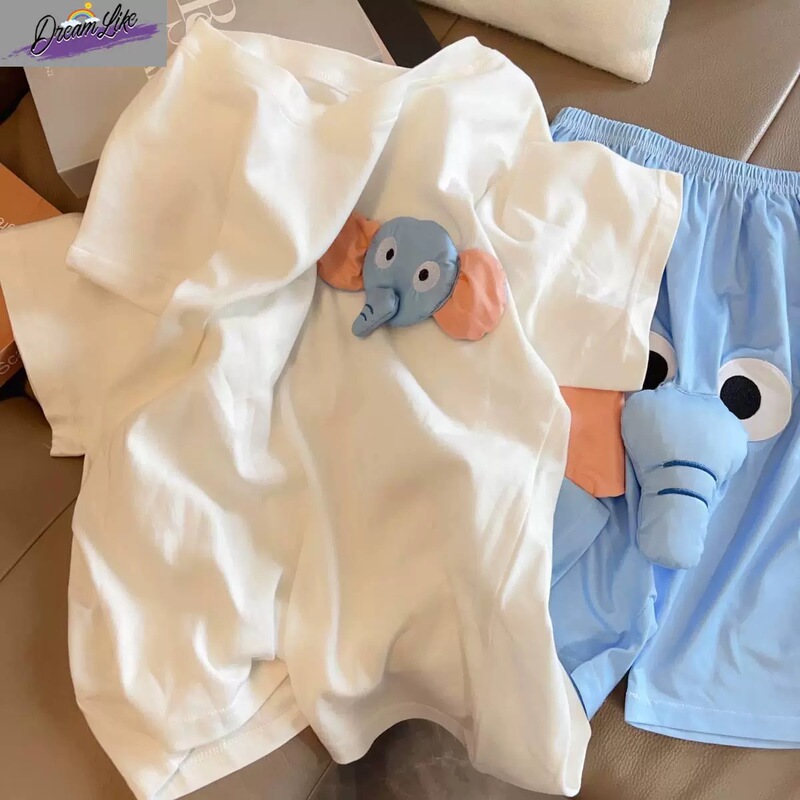 Elephant Shorts for Women, Ugly Fish Shorts, Cute Shorts, Little Elephant Nose Cartoon Shorts, Elephant Home Pajama Shorts, Men's Shorts