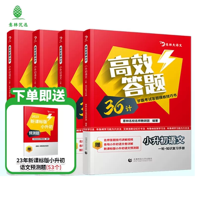 意林 高效答题36计小升初 中考语文知识复习训练手册人教版知识大集结阅读理解刷题真题卷 技法讲解  赠23年新课标版语文预测题