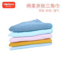 Baby dribs four layers of pure cotton gauze baby triangle towels square towels cotton bibs soft and breathable (pack of 3)