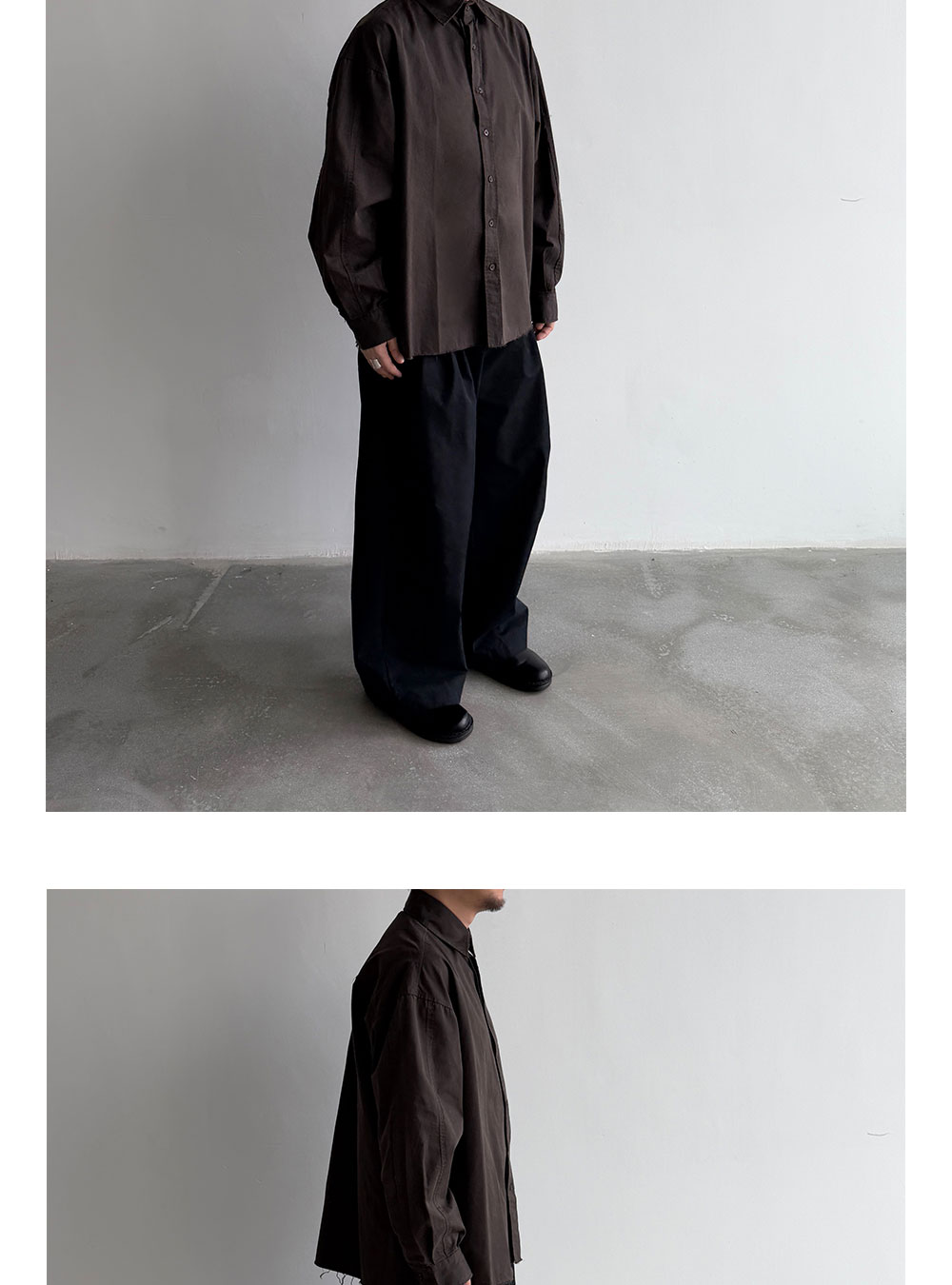 Anniehall Frayed-Edge Oversized Shirt