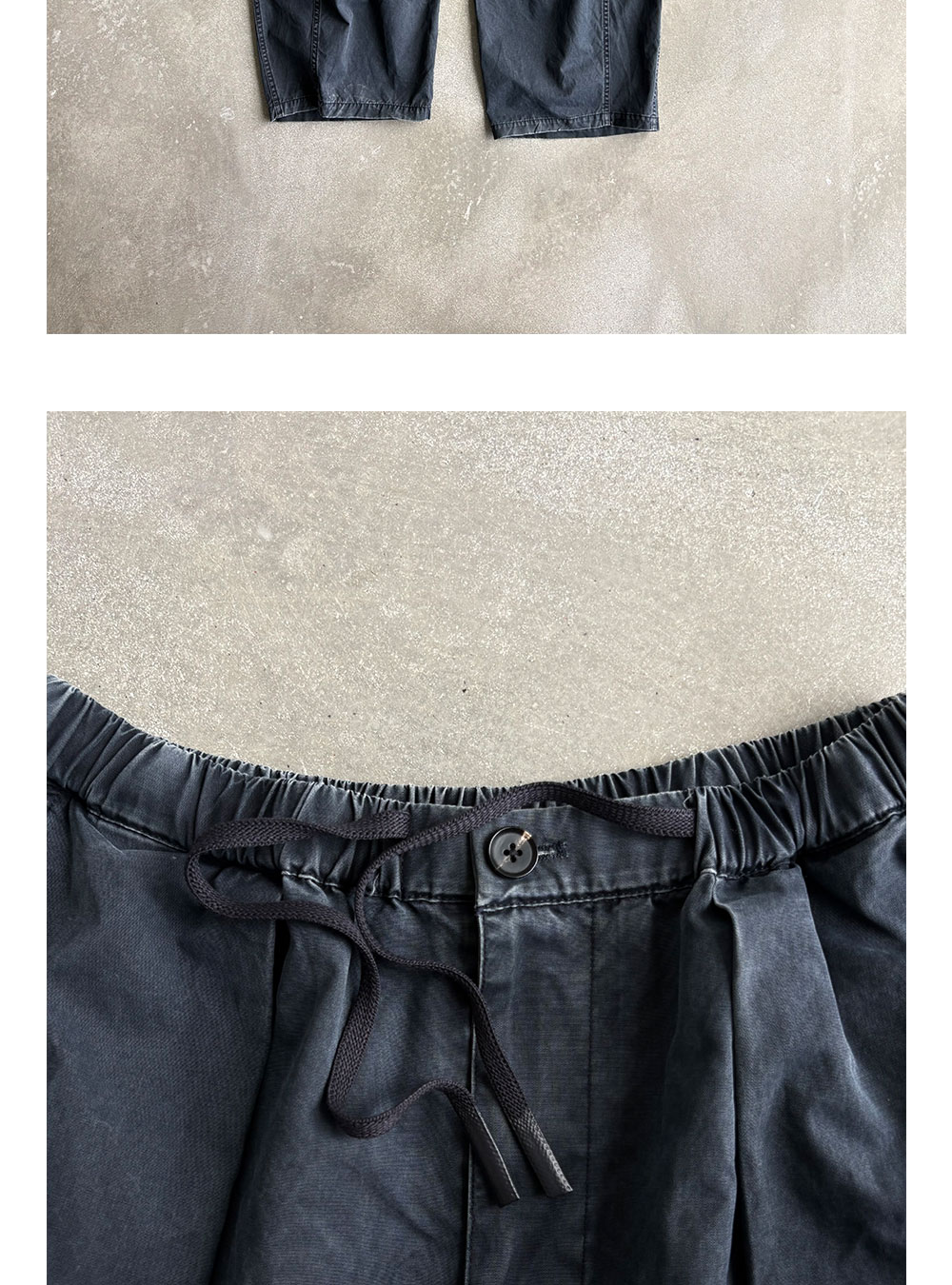 Anniehall Vintage Garment-Dyed Wide-Leg Pants