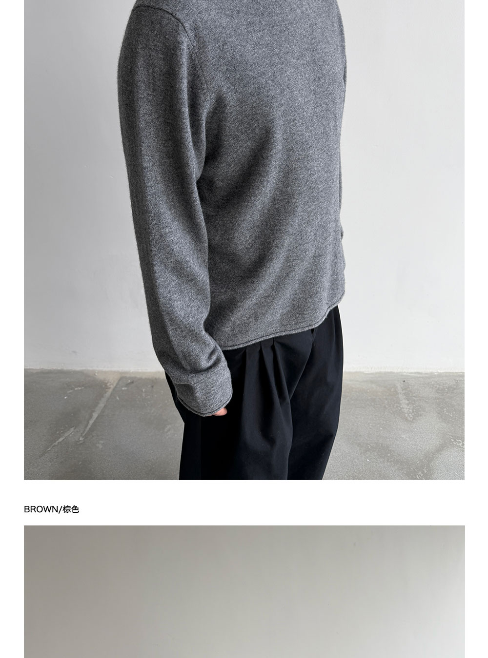 Anniehall 100% Wool Rolled-Edge Sweater