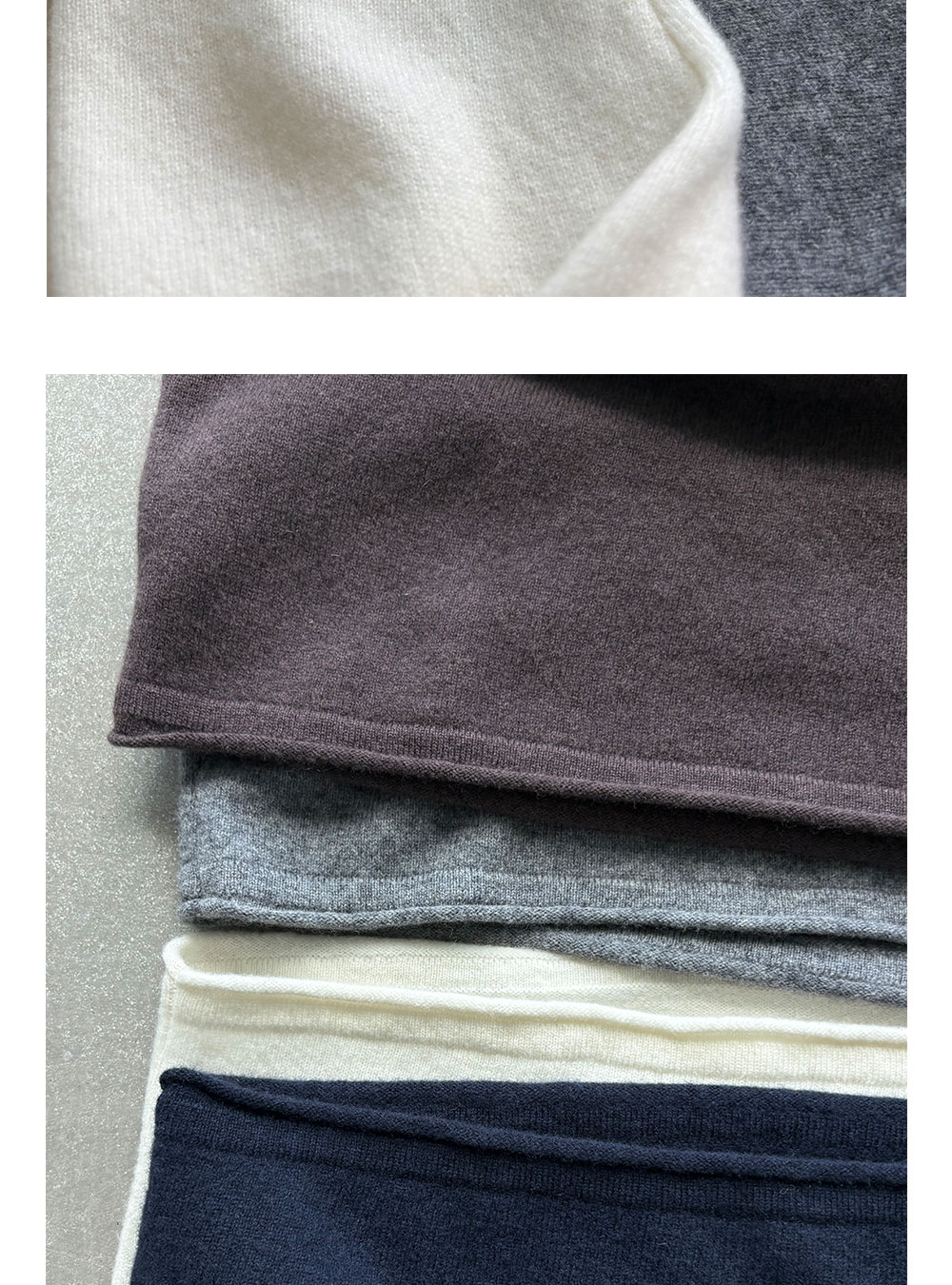 Anniehall 100% Wool Rolled-Edge Sweater