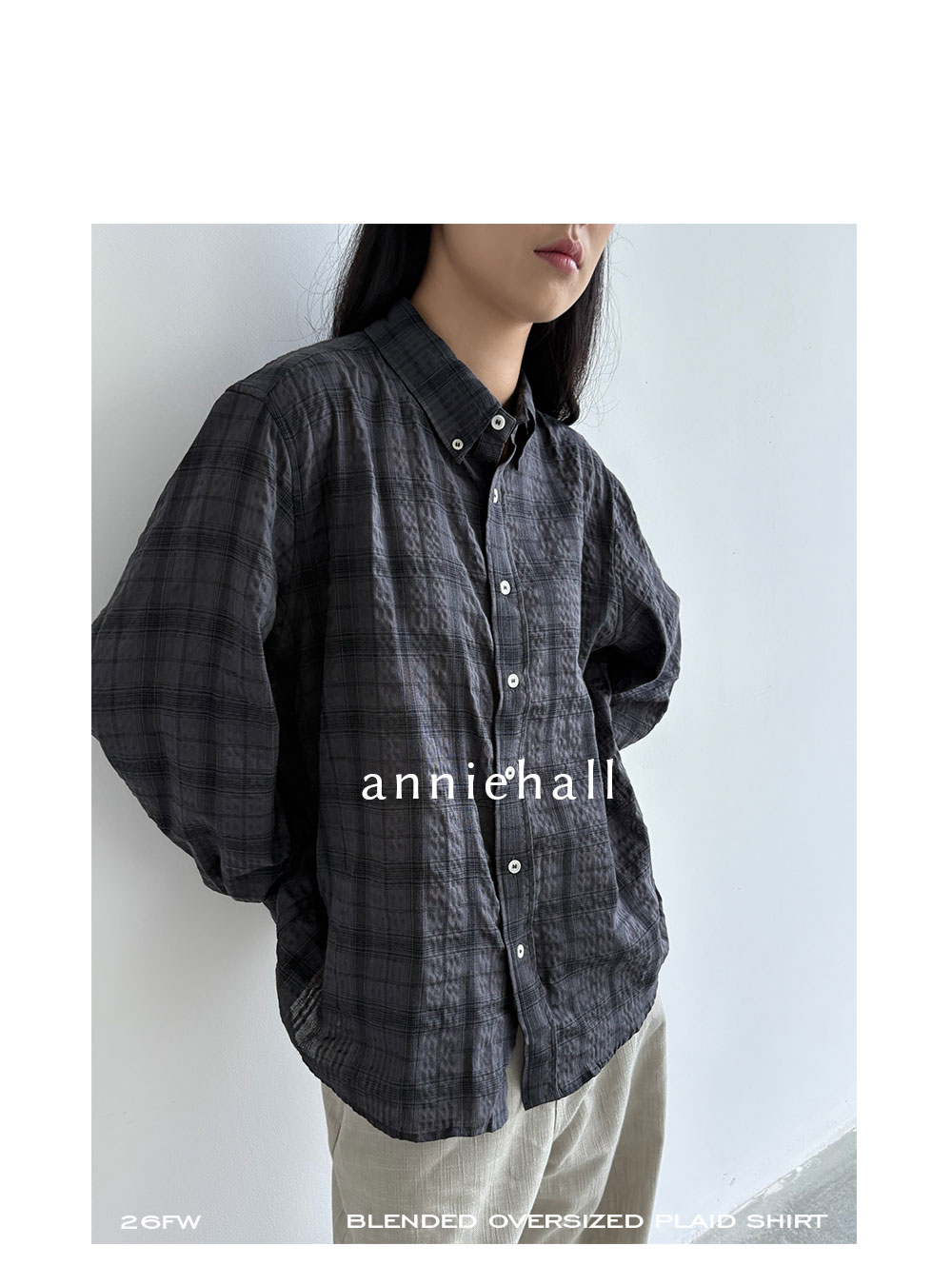 Anniehall Plaid Loose Shirt