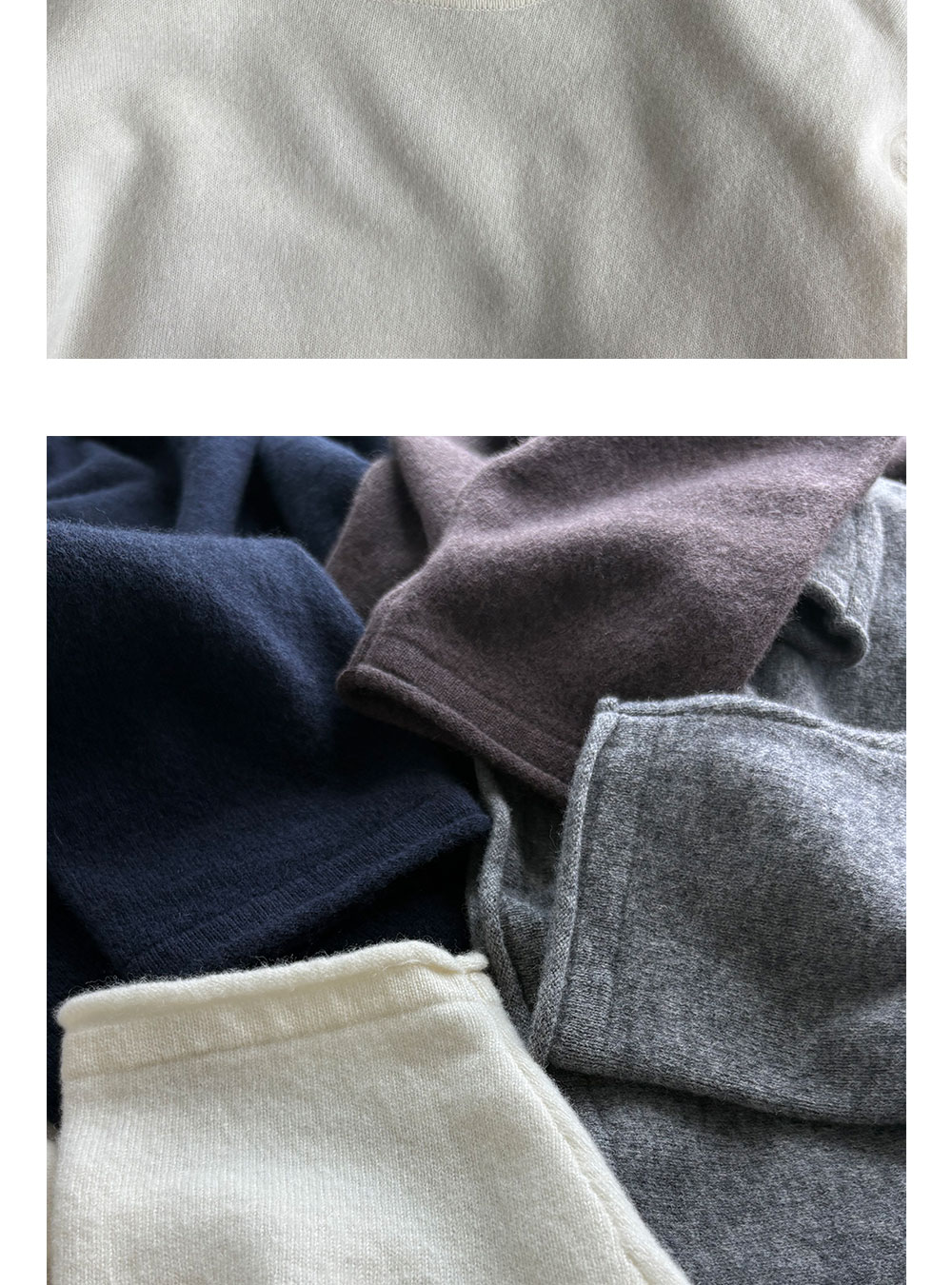 Anniehall 100% Wool Rolled-Edge Sweater