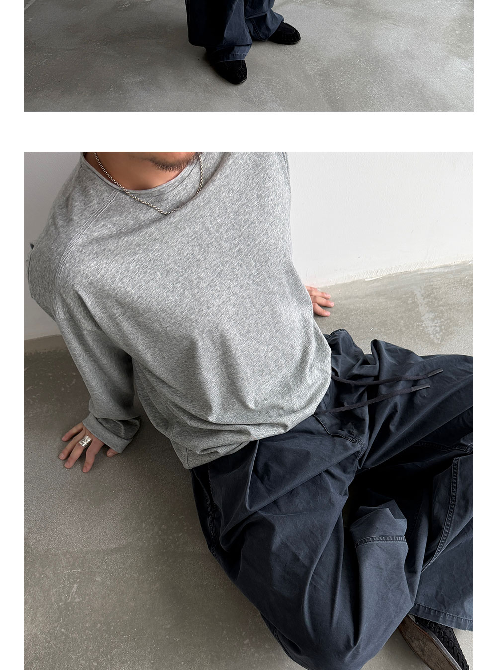 Anniehall Vintage Garment-Dyed Wide-Leg Pants