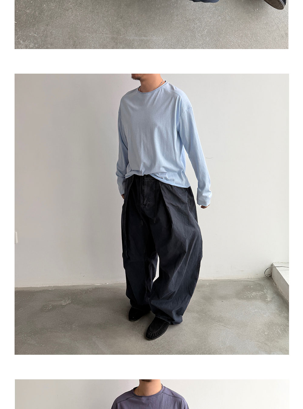 Anniehall Vintage Garment-Dyed Wide-Leg Pants