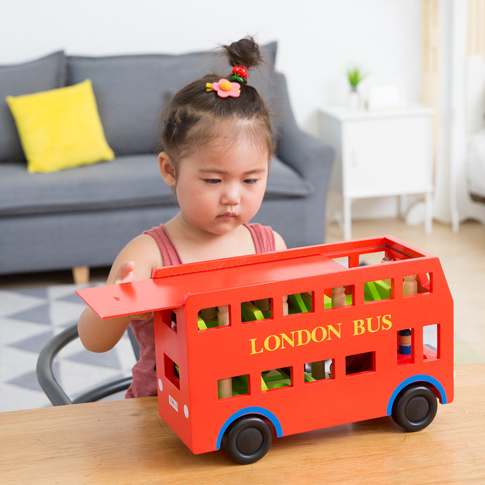 Toy Bus Car Model Toy Inertia Slip Road Birthday Gift for 3-year 4 old 4-year 5 old 5 ½ young boy