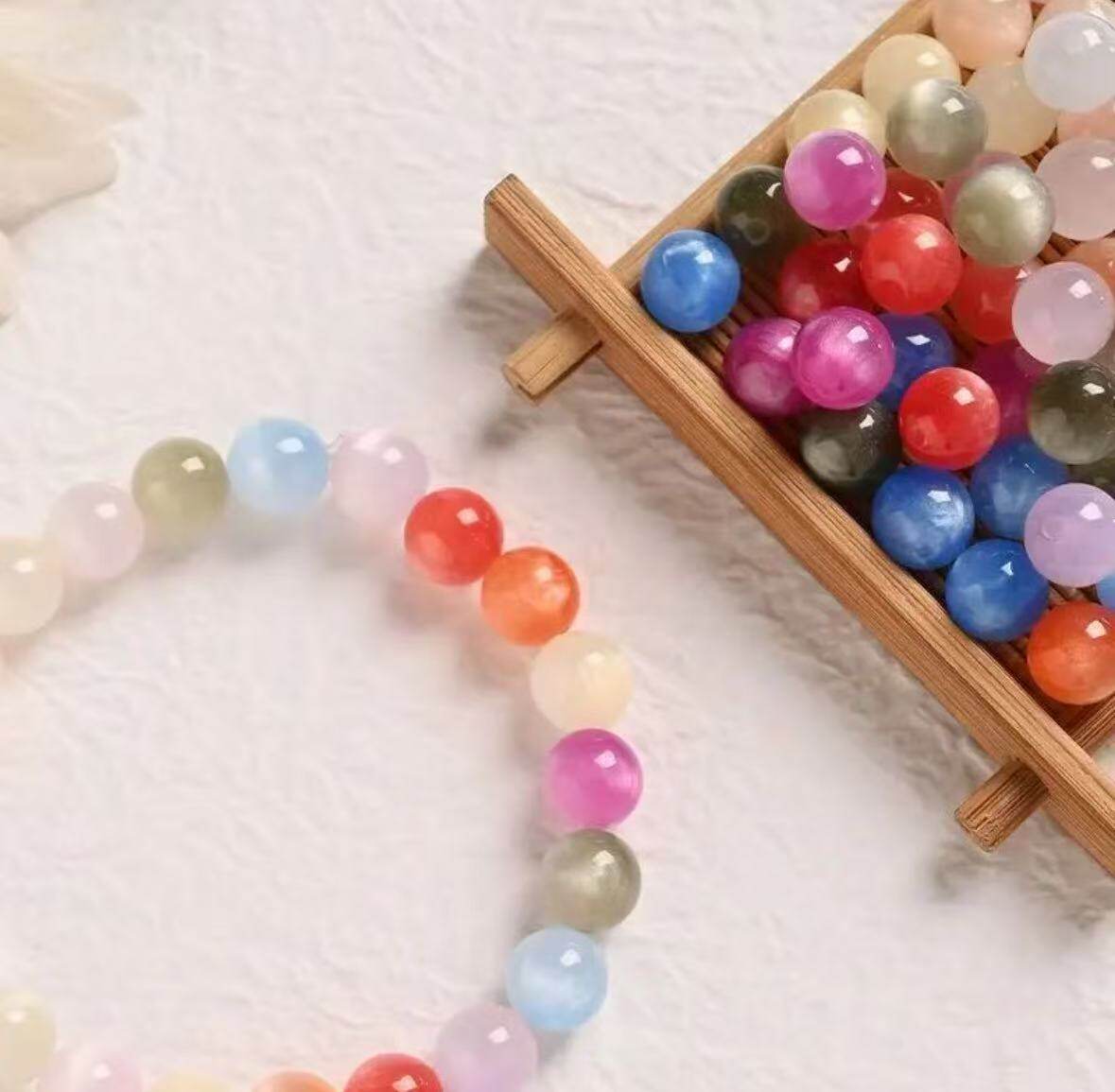 【西施】商品番号1090 キャンディカラー七色柱石モルガナイトブレスレット、カップル、男女兼用、ジュエリー、ギフトに最適