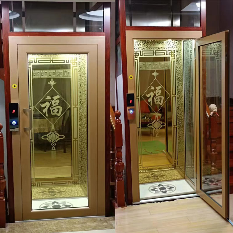 Household villa elevator second, third and fourth floors hydraulic attic retest building small electric fully self-propelled elevator traction machine
