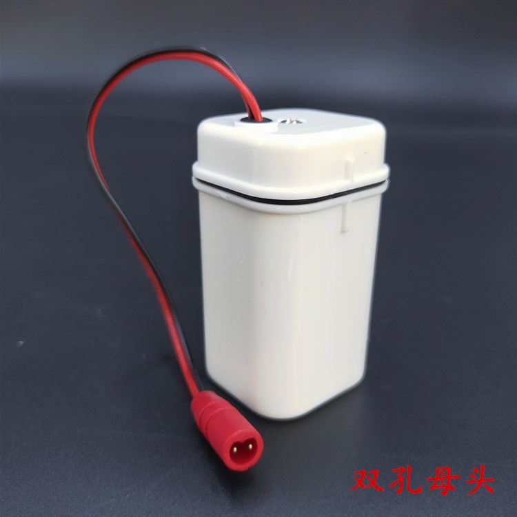 Men's urinal sensor battery box Urinal automatic flushing Built-in power supply 4pcs 6V double hole female connector