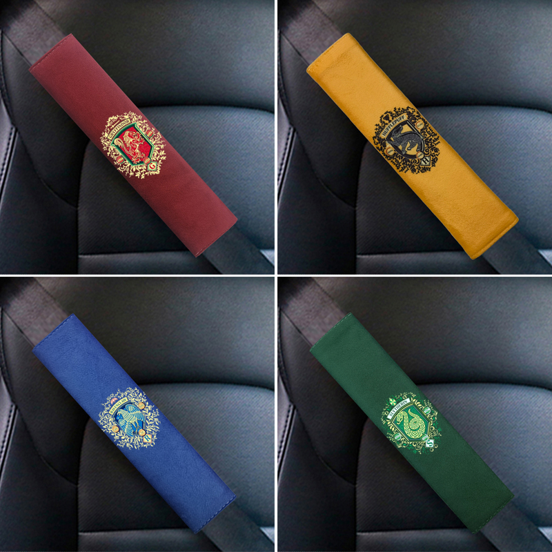 Seat Belt Shoulder Protector Harry Potter Hogwarts House Emblem Car Interior Accessories Car Seat Belt Cover