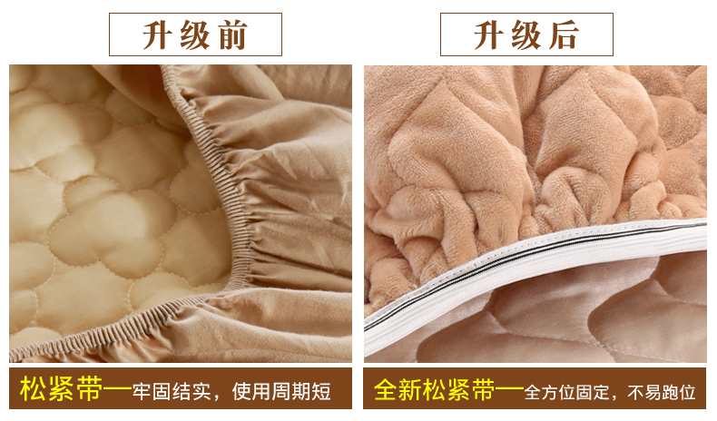Pha lê cashmere và giường nhung doanh nghiệp bedspread mảnh duy nhất của dày chống trượt mùa đông nhung san hô bông mùa đông túi bìa giường đứng 1.8m - Trang bị Covers Ga phủ giường Everon
