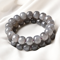 Natural and Tamyu Smoky Purple Bracelet Men 16 108 Old-type beads Ash Ash Gradient Female Qinghai Stock