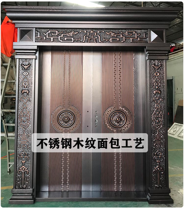 国标不锈钢门入户门防盗门家用进户门农村自建房门别墅大门双开门详情26