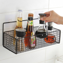 Ou Runzhe kitchen wall rack-free wall hanging storage basket hanging seasoning storage basket storage basket