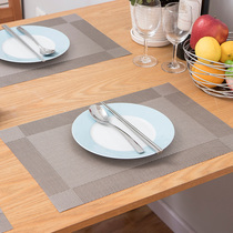 Ou Runzhe Nordic table mat insulation mat rectangular Western placemat waterproof creative simple pvc table mat