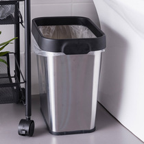 Ou Runzhe uncovered kitchen trash can classification stainless steel trash can toilet waste paper bin storage box